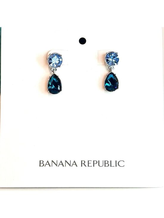 Banana Republic Jewelry - Banana Republic Blue Crystal Drop Earrings NWT